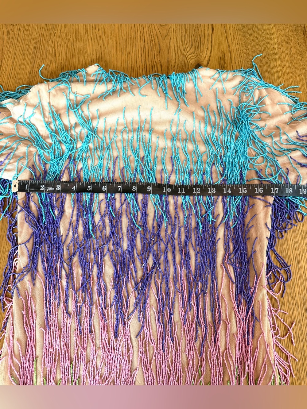 Nasty Gal Rainbow Fringe Tassel Mini Shift Dress Multicolor Size 8 NWT - Picture 3 of 16